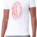 Monochroom Groot Logo Wit T-shirt voor Heren