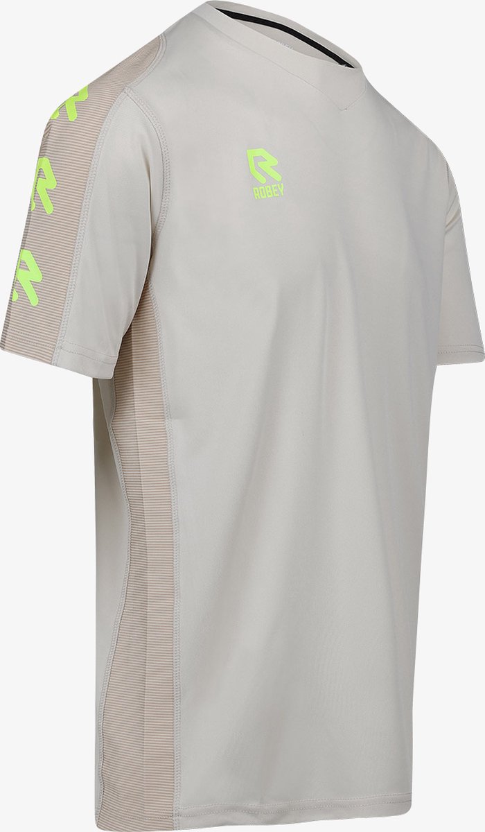 700x1200-5 Robey Performance Shirt Korte Mouw Heren - Zand / Fluogeel | Maat: S - Afbeelding 1