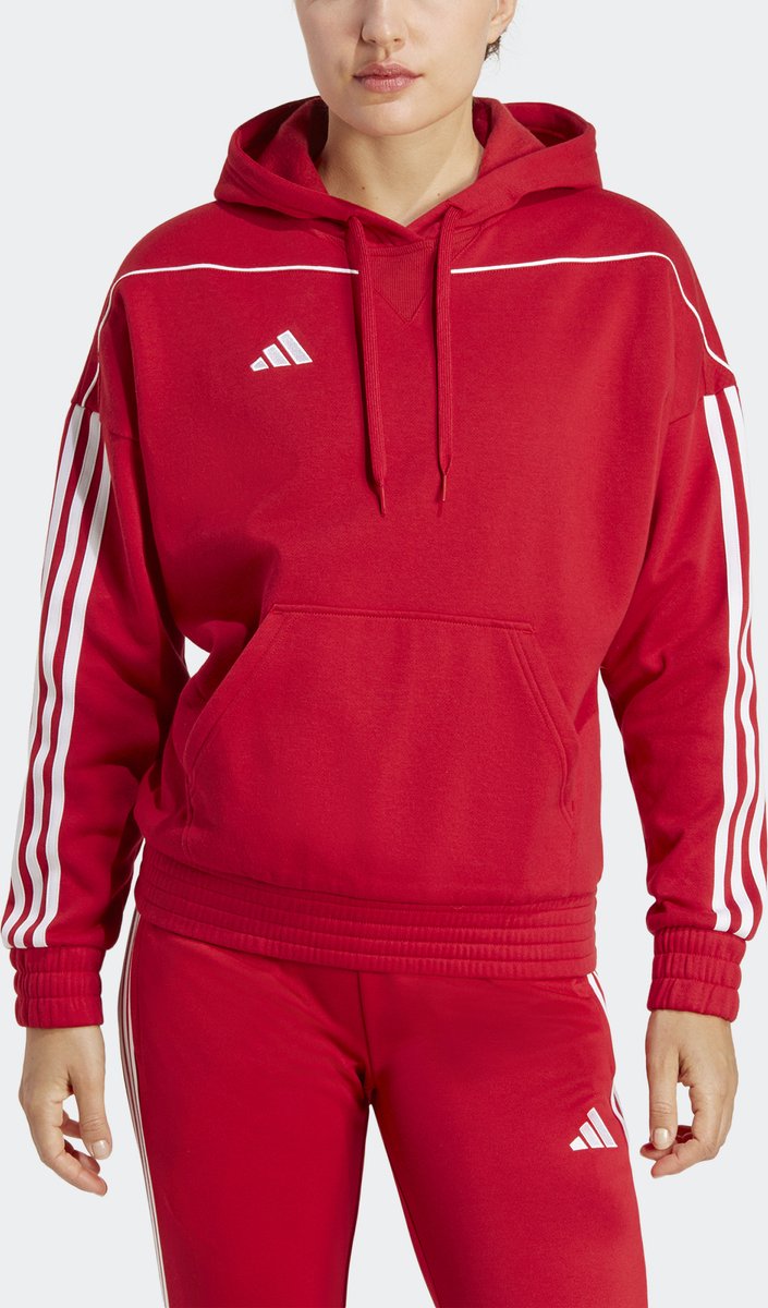 705x1200-2 adidas Performance Tiro 23 League Sweat Hoodie - Dames - Rood - M - Afbeelding 1