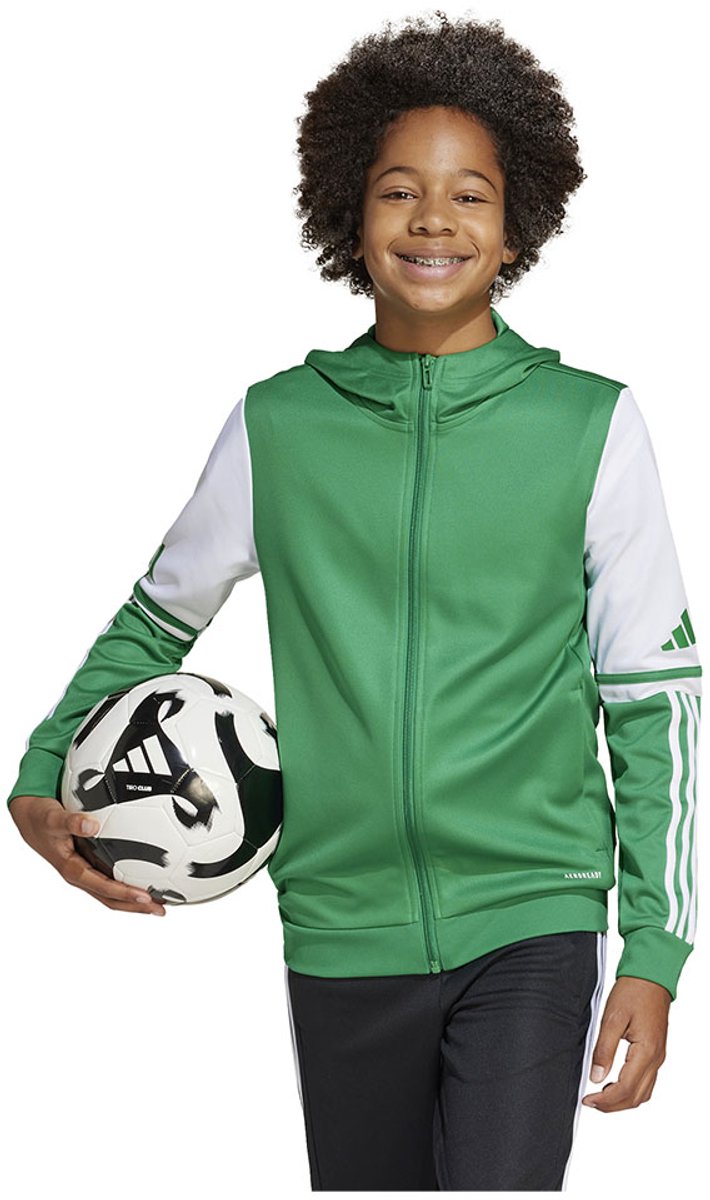 710x1200-6 Adidas Squadra 25 Sweatshirt Met Rits Groen 5-6 Years Jongens,Meisjes - Afbeelding 1