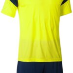 Joma Phoenix Voetbalset Korte Mouw Kinderen - Fluogeel / Marine | Maat: 140