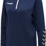 Hummel Damen Half-Zip Sweatshirt Hmlauthentic Half Zip Sweatshirt Woman Marine-XS