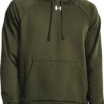 Under Armour UA Rival Fleece Hoodie Heren Sporttrui - Groen - Wit