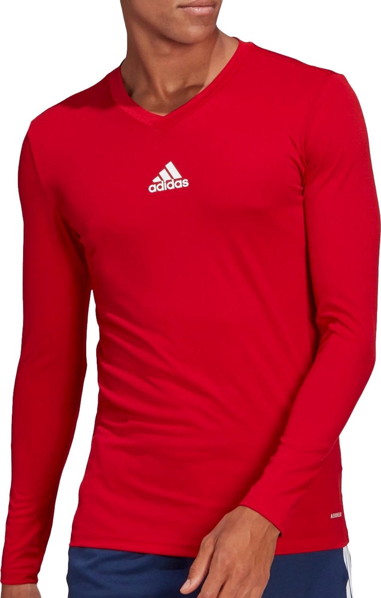 764x1200 adidas Performance Team Base Longsleeve - Heren - Rood- L - Afbeelding 1