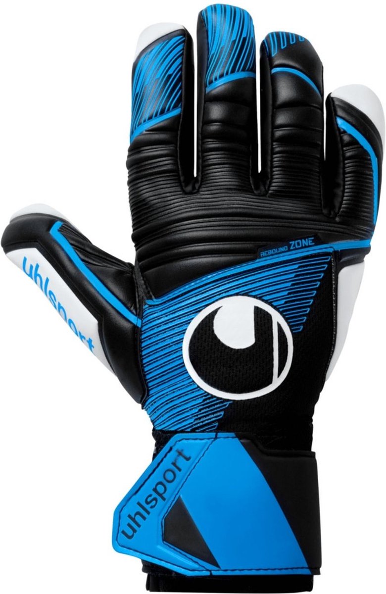 780x1200-3 Uhlsport Soft HN Comp Black Fluo Blue Keepershandschoenen - Maat 8 - Afbeelding 1