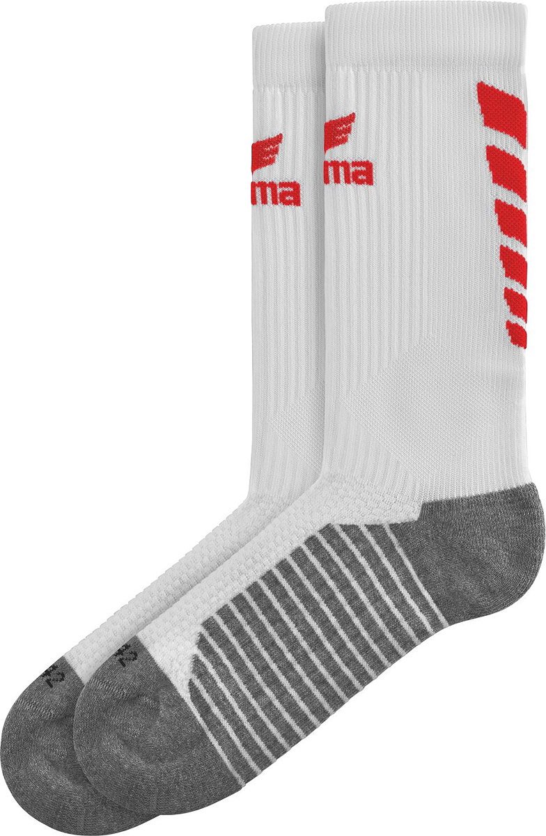 784x1200-19 Erima Six Wings Trainingssokken - Wit / Rood | Maat: 31-34 - Afbeelding 1