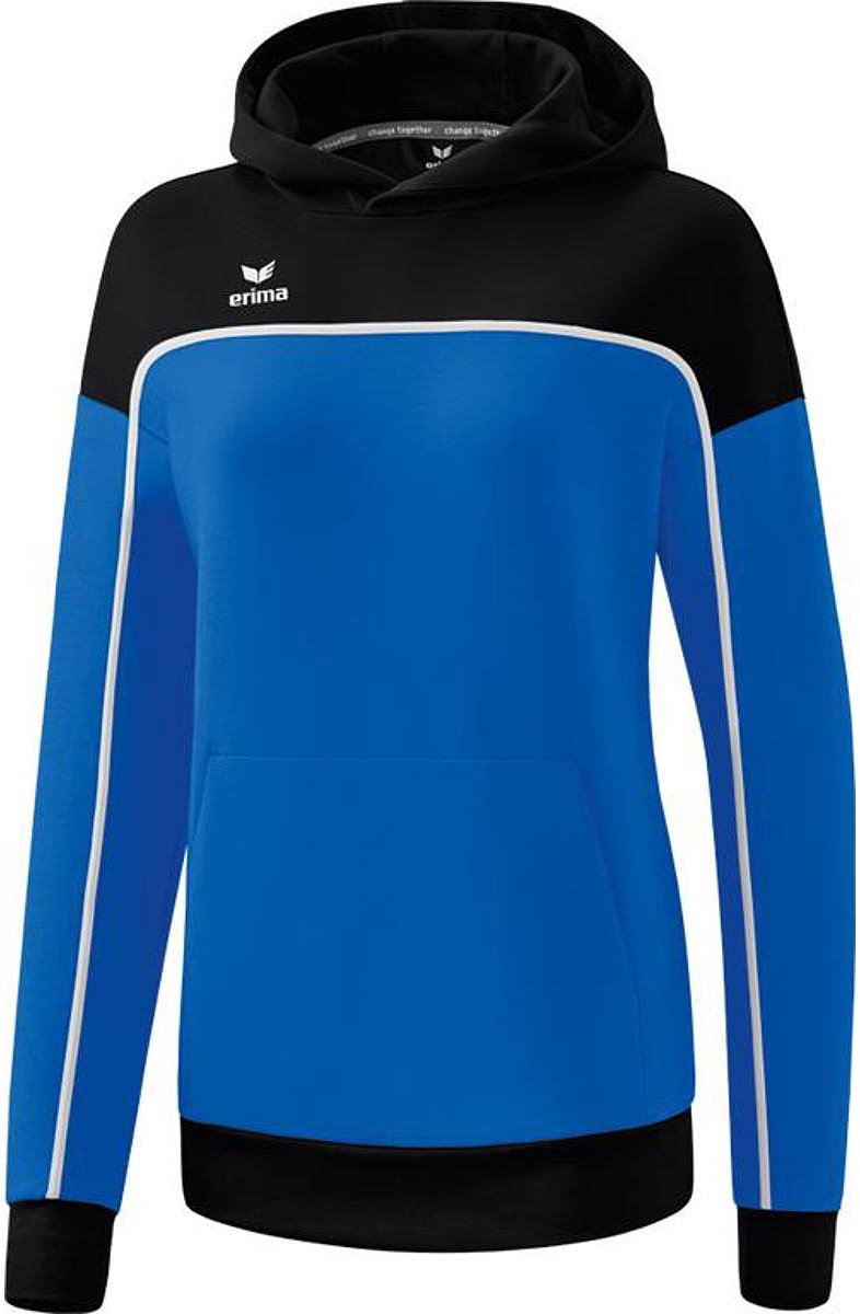 786x1200-5 Erima Change Sweatshirt Met Capuchon Dames - New Royal / Zwart / Wit | Maat: 44 - Afbeelding 1