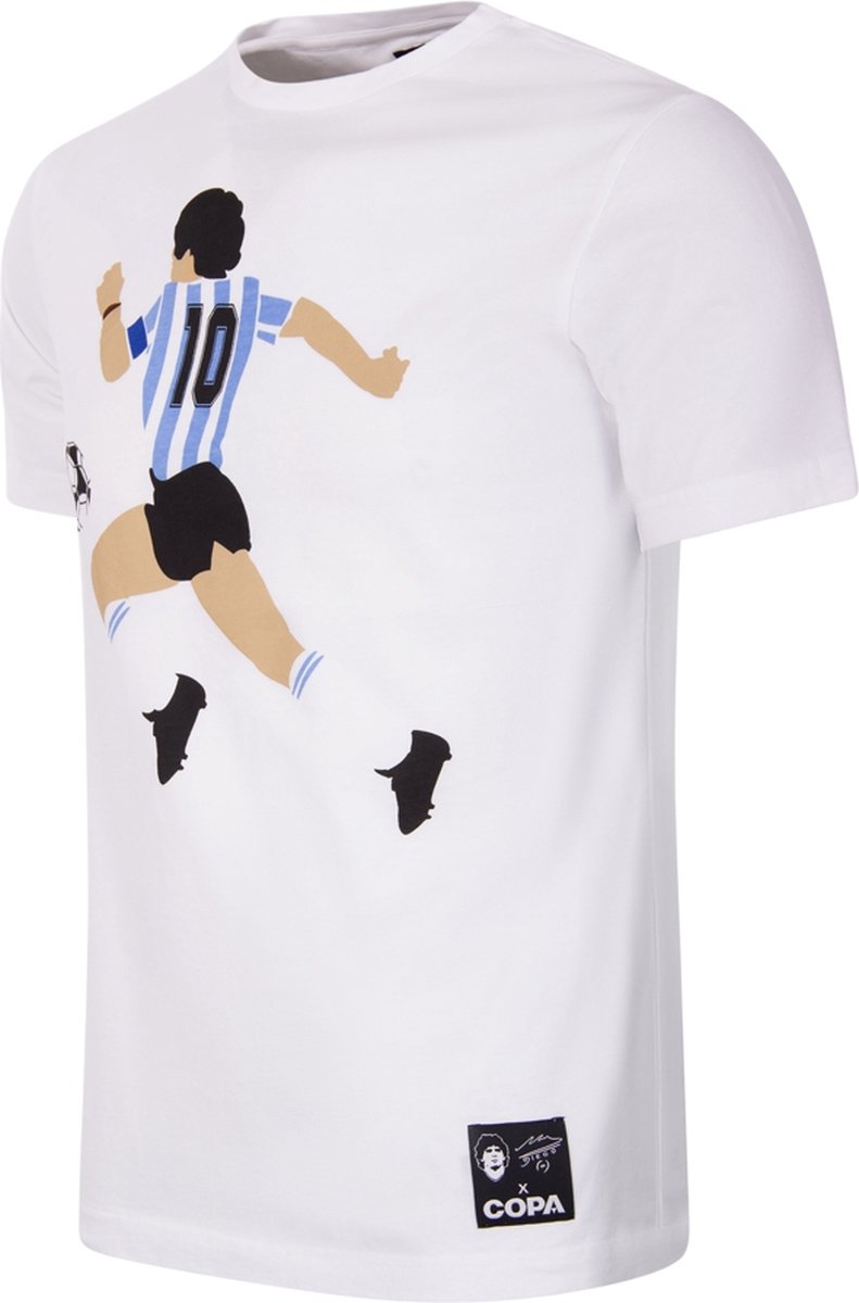 791x1200-16 COPA - Maradona Argentina Graphic T-Shirt - Heren - Wit - L - Afbeelding 1