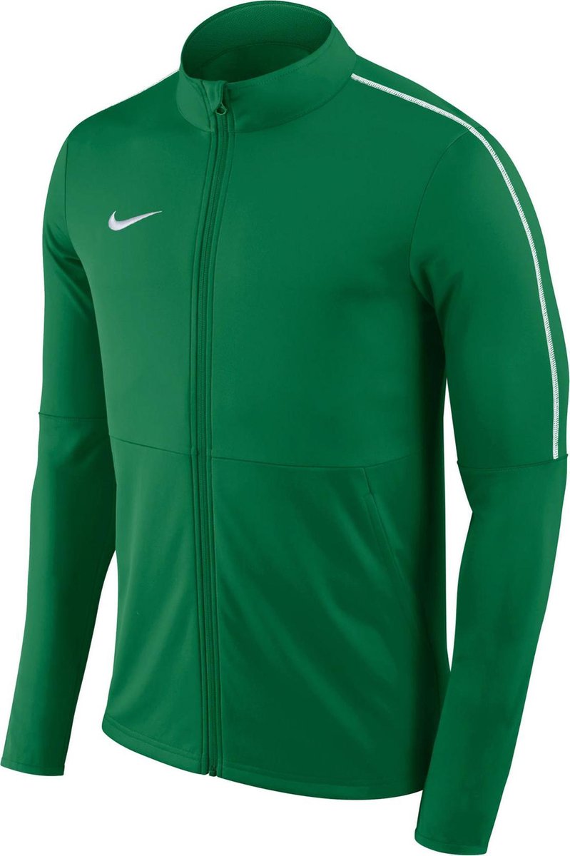 799x1200-7 Nike Dry Park 18 Trainingsjas Junior Trainingsjas - Maat S - Unisex - groen/wit Maat S - 128/140 - Afbeelding 1