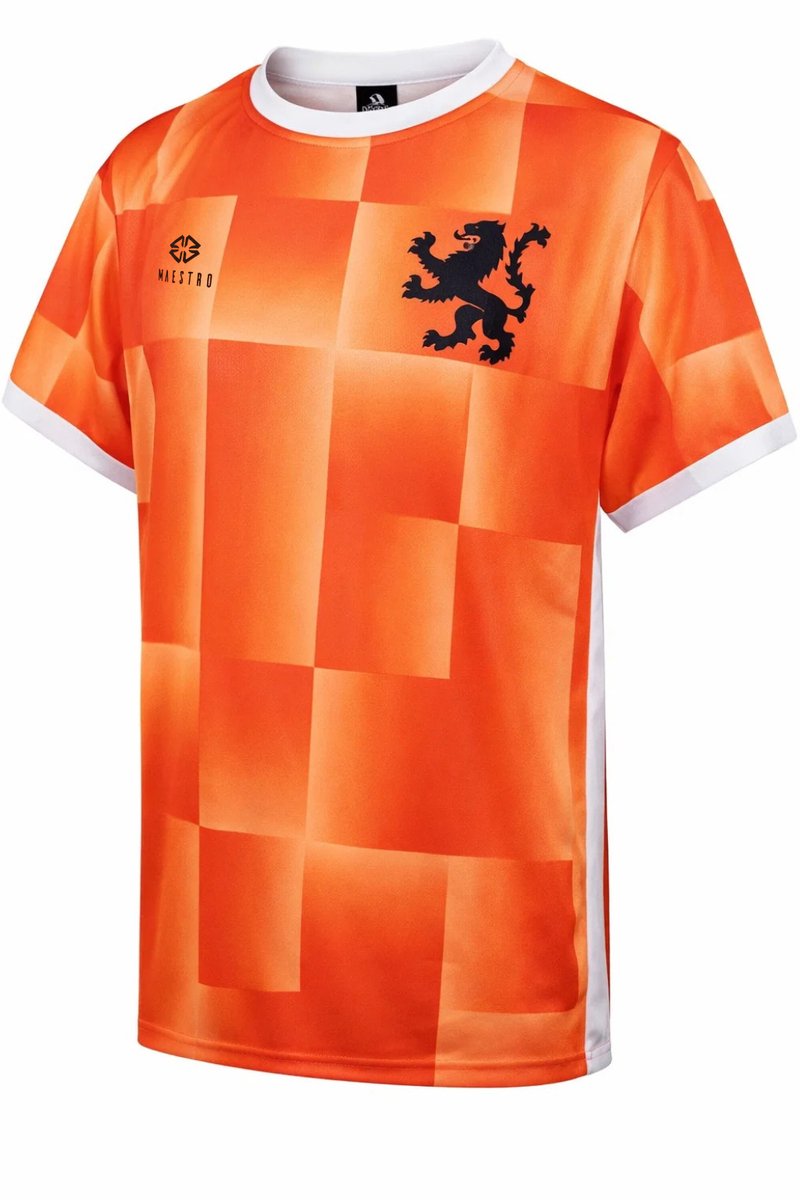 800x1200-36 MAESTRO Oranje Koningsdag Shirt Kind Maat 110/116 - Voetbal Shirt Kleding - Nederlands Elftal WK Shirt 2026 - Retro - Afbeelding 1