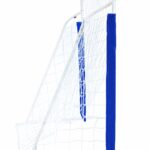 Voetbalgoal 243,84x91,5x152,4cm Voetbaldoel Blauw Ijzer Met Opvouwbare Metalen Basis Snelle Montage Geschikt Voor Indoor En Outdoor Training Inclusief Opbergtas