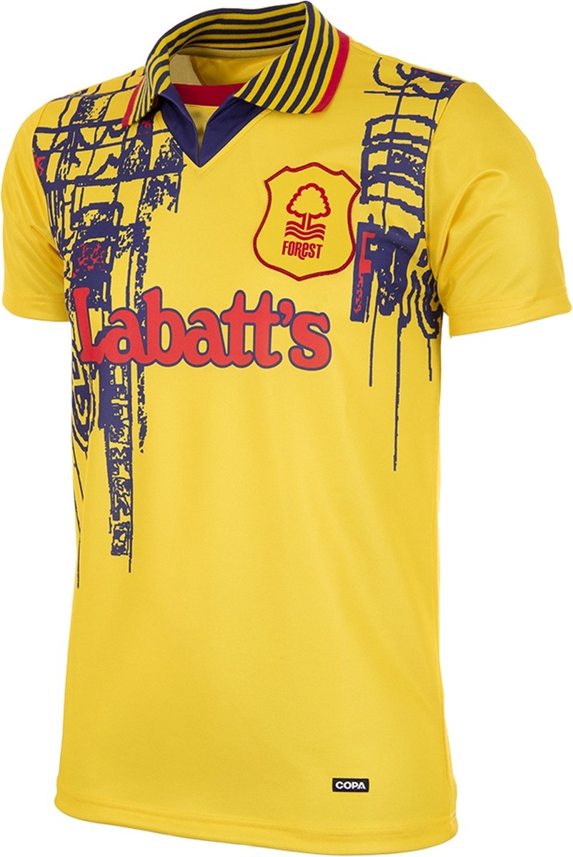 802x1200-19 COPA - Nottingham Forest Uitshirt 1995/97 Retro Voetbalshirt - Heren - Geel - M - Afbeelding 1