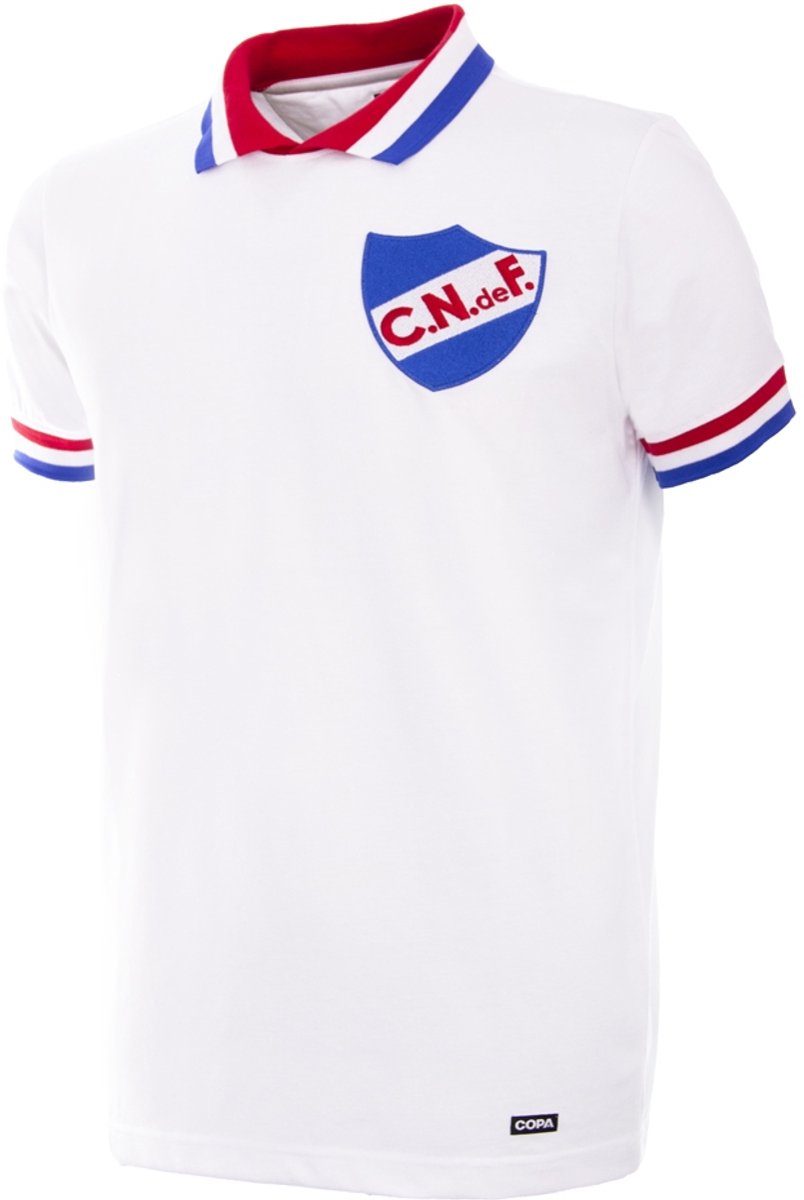 804x1200-38 COPA - Club Nacional de Football 1972 Retro Voetbalshirt - Heren - Wit - M - Afbeelding 1