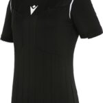Macron Stephanie Scheidsrechtersshirt Korte Mouw Dames - Zwart / Wit | Maat: S
