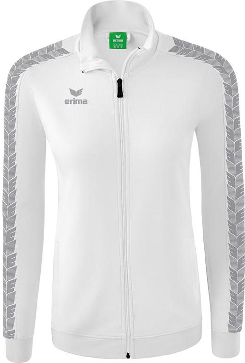 808x1200-18 Erima Essential Team Tracktop Jack Dames - Wit / Monument Grey | Maat: 36 - Afbeelding 1