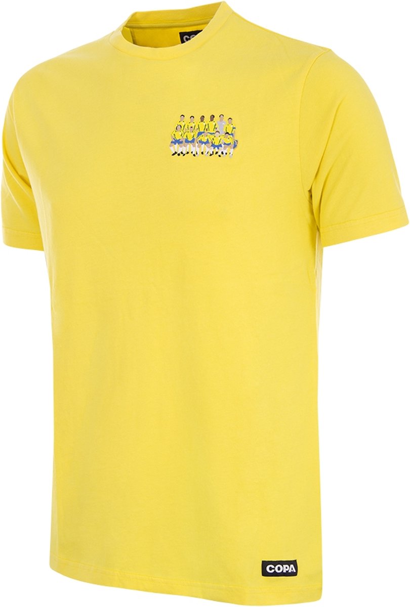 810x1200-28 COPA - Brazilië 2002 WK Embroidery T-Shirt - Heren - Geel - M - Afbeelding 1