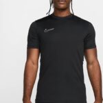 NIKE - nike academy men's dri-fit short-sl - T-shirt voetbal train km here - Zwart, wit