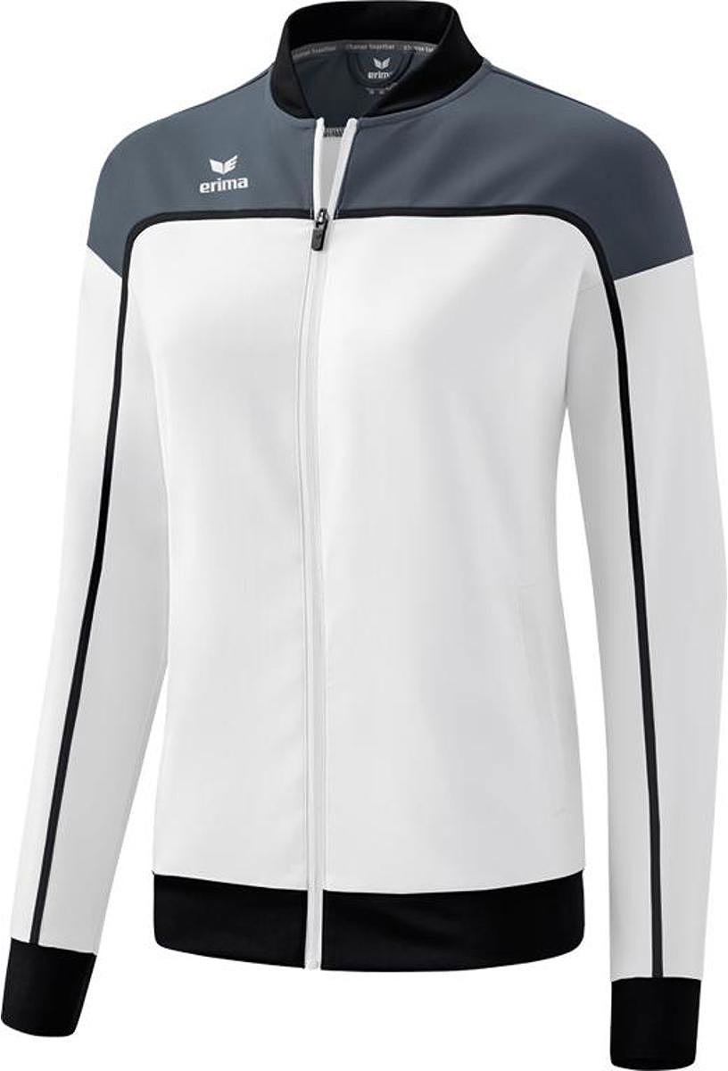 816x1200-29 Erima Change Presentatiejack Dames - Wit / Slate Grey / Zwart | Maat: 34 - Afbeelding 1