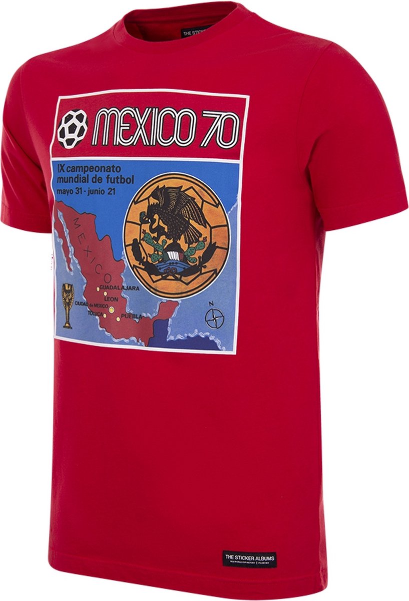 817x1200-1 COPA - Panini FIFA Mexico 1970 WK T-shirt - Heren - Rood - L - Afbeelding 1