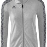 Erima Essential Team Tracktop Jack Dames - Licht Grey Melange / Slate Grey | Maat: 40