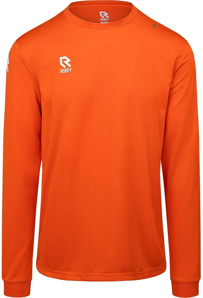 818x1200-54 Robey Crossbar Voetbalshirt Lange Mouw Kinderen - Oranje | Maat: 116 - Afbeelding 1