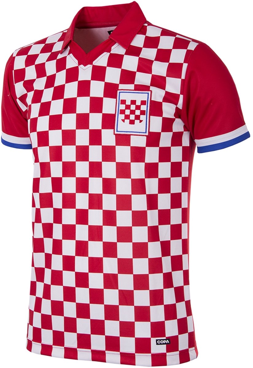825x1200-2 COPA Football - Kroatië 1990 - Retro Voetbalshirt - Heren - XXL - Rood - Wit - Afbeelding 1