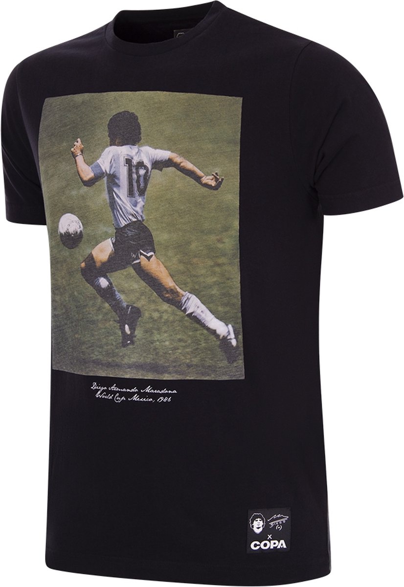 826x1200-1 COPA - Maradona WK 1986 T-Shirt - Heren - Zwart - L - Afbeelding 1
