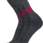 Meindl Mt3.5 Trekking Merino Light Wandelsokken Heren - Antraciet / Rood | Maat: 45-47