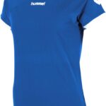 Hummel Fyn Shirt Korte Mouw Dames - Royal / Wit | Maat: M