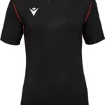 Macron Alya Shirt Korte Mouw Dames - Zwart / Rood | Maat: 3XL