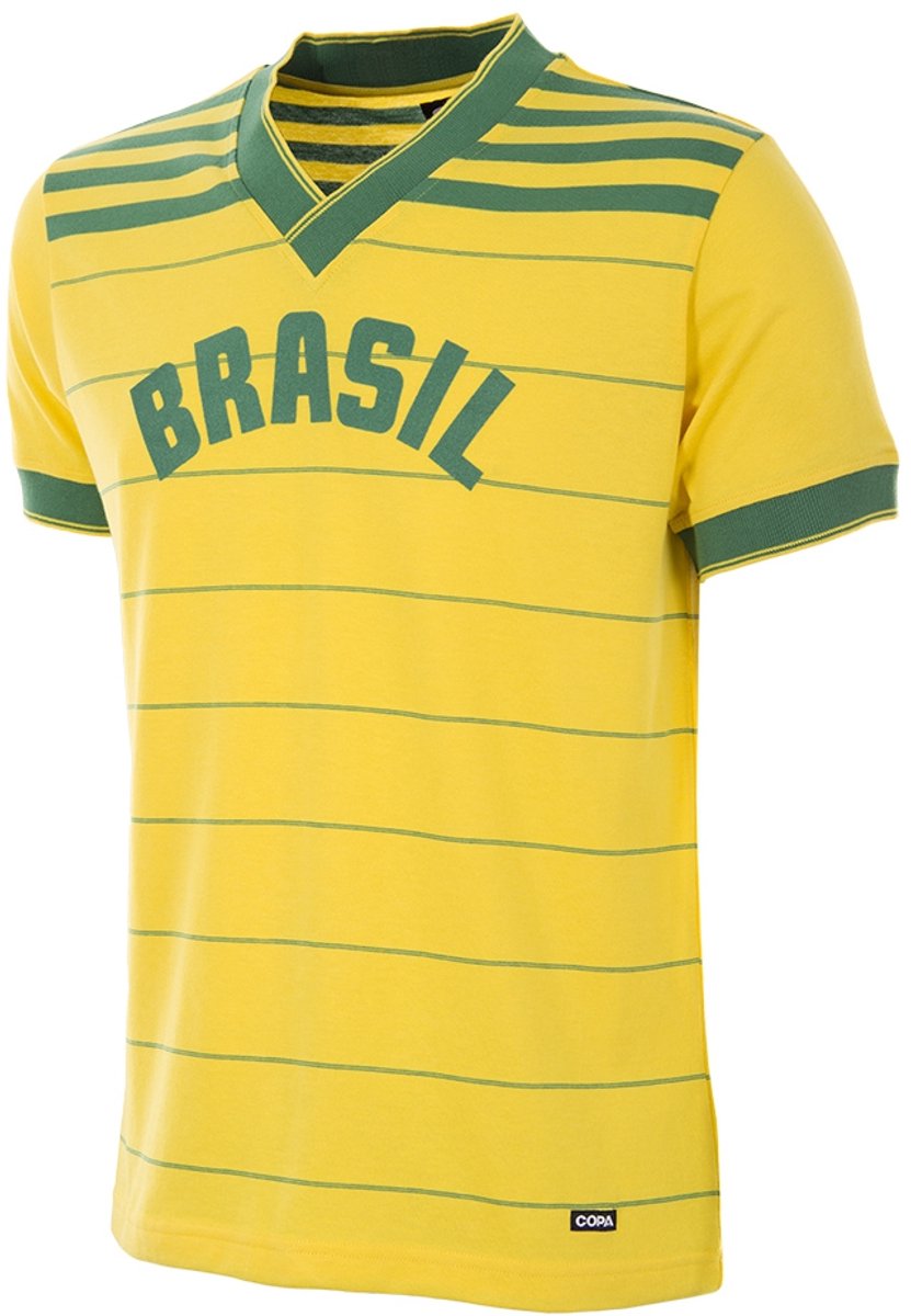 831x1200-7 COPA - Brazilië 1984 Retro Voetbalshirt - Heren - Geel - M - Afbeelding 1