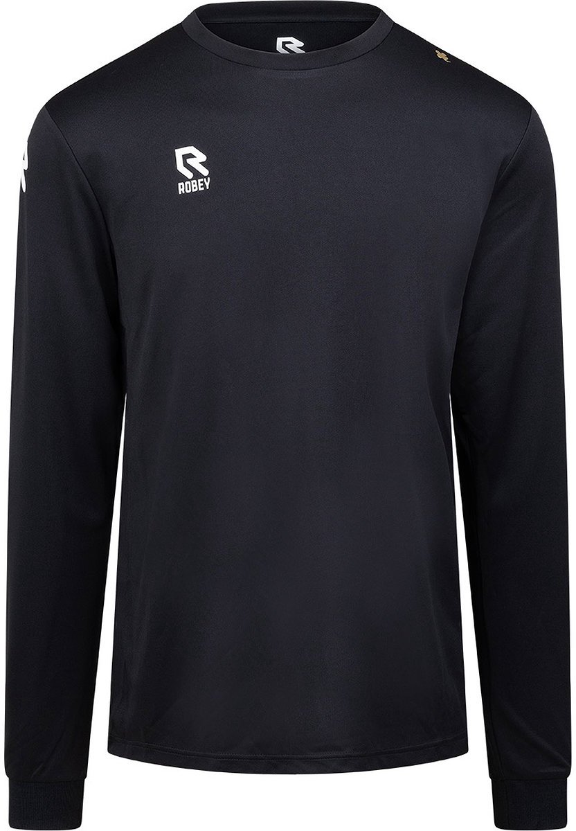 832x1200-35 Robey Crossbar Voetbalshirt Lange Mouw Kinderen - Zwart | Maat: 140 - Afbeelding 1