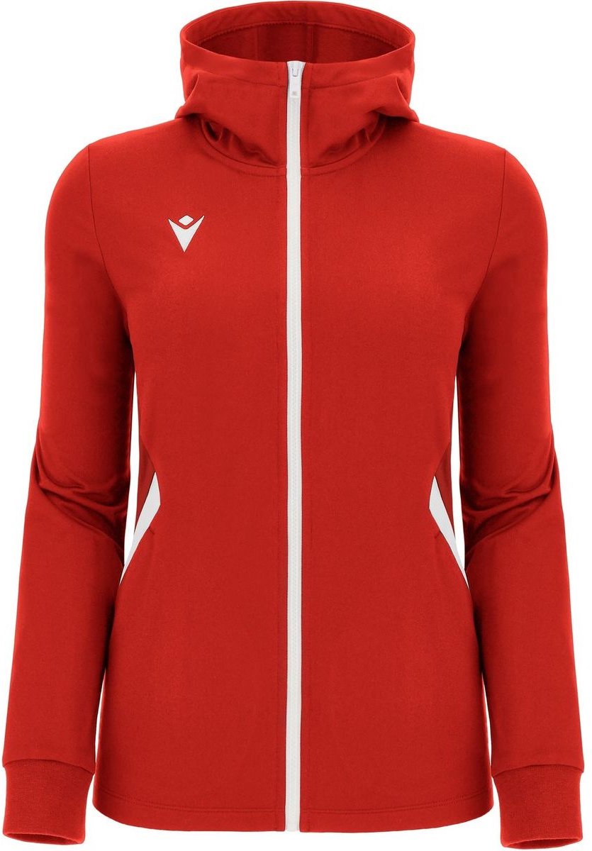 835x1200-17 Macron Victory Bastet Jas Met Kap Dames - Rood / Wit | Maat: XXL - Afbeelding 1