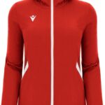 Macron Victory Bastet Jas Met Kap Dames - Rood / Wit | Maat: XXL
