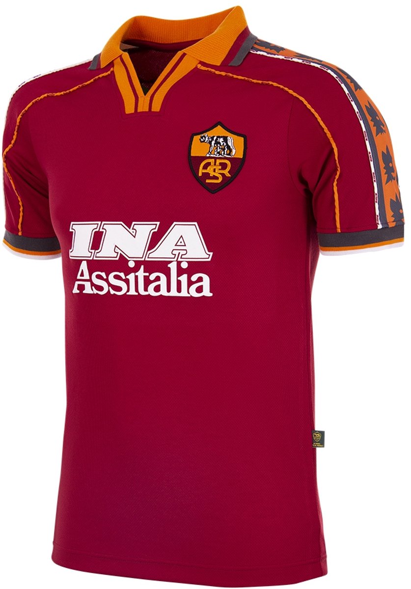 837x1200-25 COPA - AS Roma 1998/99 Retro Voetbalshirt - Heren - Rood - XL - Afbeelding 1