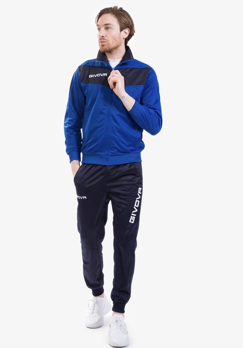 838x1200-24 Givova Visa Trainingspak Blauw,Zwart M Man - Afbeelding 1