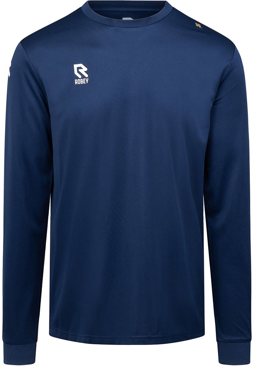 841x1200-21 Robey Crossbar Voetbalshirt Lange Mouw Heren - Marine | Maat: 3XL - Afbeelding 1