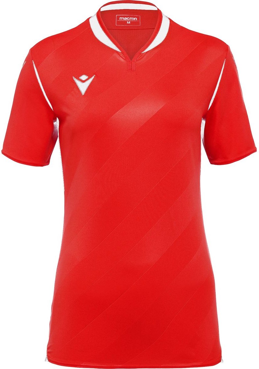 841x1200-26 Macron Alya Shirt Korte Mouw Dames - Rood / Wit | Maat: L - Afbeelding 1