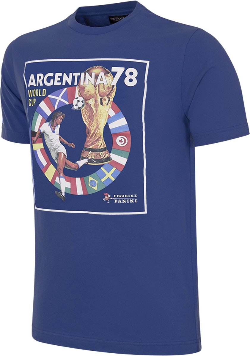 841x1200-44 COPA - Panini FIFA Argentinië 1978 WK T-shirt - Heren - Blauw - XS - Afbeelding 1