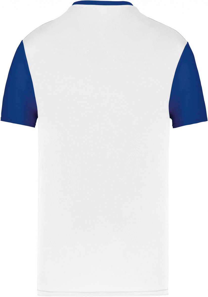 842x1200-8 SportSportshirt Kind 10/12 years (10/12 ans) Proact Ronde hals Korte mouw White / Dark Royal Blue 100% Polyester - Afbeelding 1