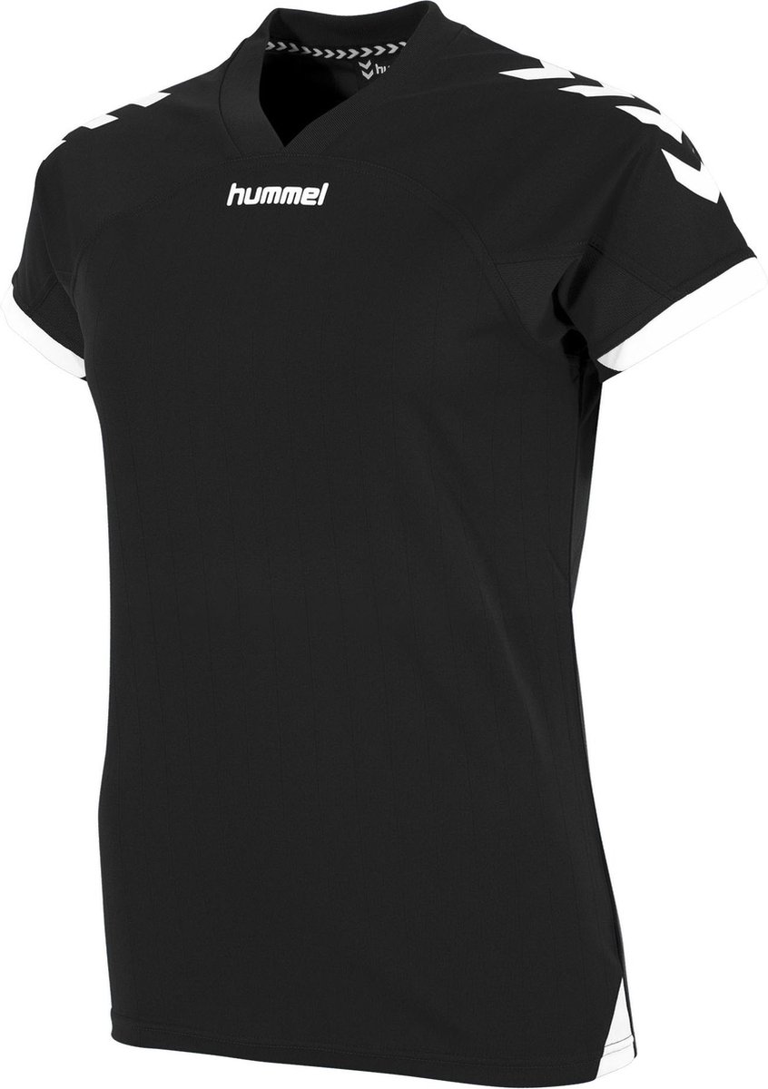 846x1200-5 Hummel Fyn Shirt Korte Mouw Dames - Zwart / Wit | Maat: M - Afbeelding 1