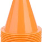 10 stuks voetbalcones - oranje trainingcones voor kinderen, voetbal en hondentraining - polyethyleen