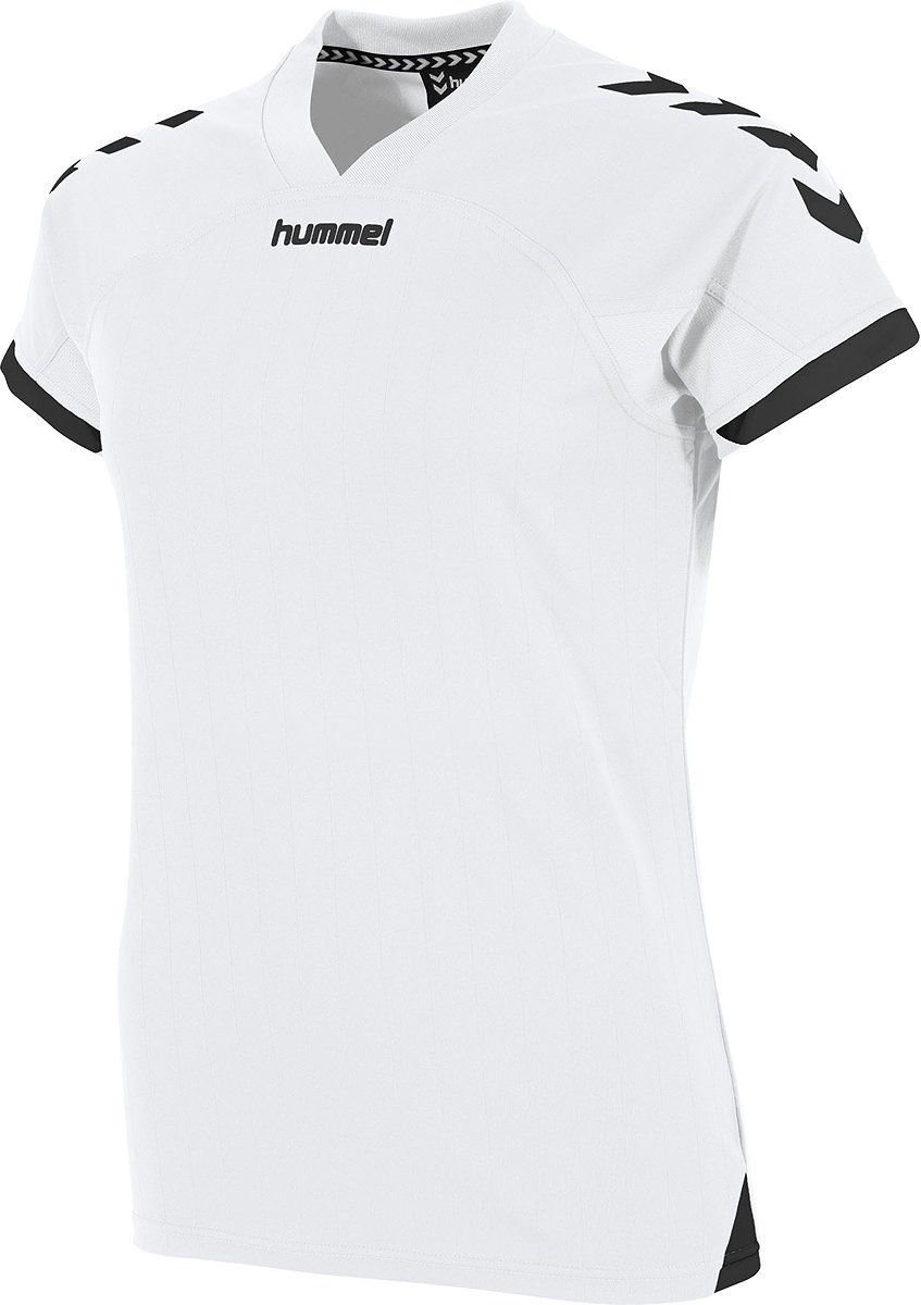847x1200-20 Hummel Fyn Shirt Korte Mouw Dames - Wit / Zwart | Maat: XL - Afbeelding 1