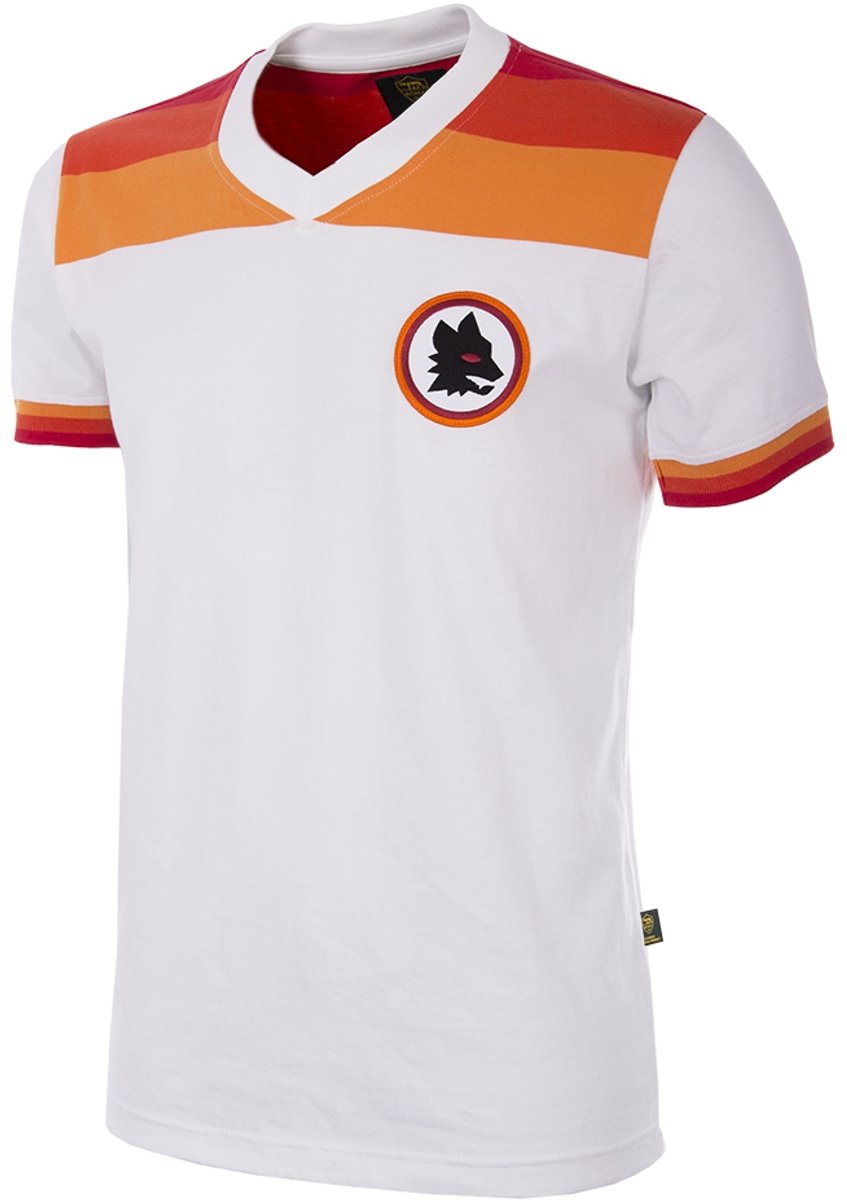 847x1200-44 COPA - AS Roma 1978/79 Uitshirt Retro Voetbalshirt - Heren - Wit - S - Afbeelding 1