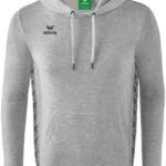 Erima Essential Team Sweatshirt Met Capuchon Kinderen - Licht Grey Melange / Slate Grey | Maat: 164