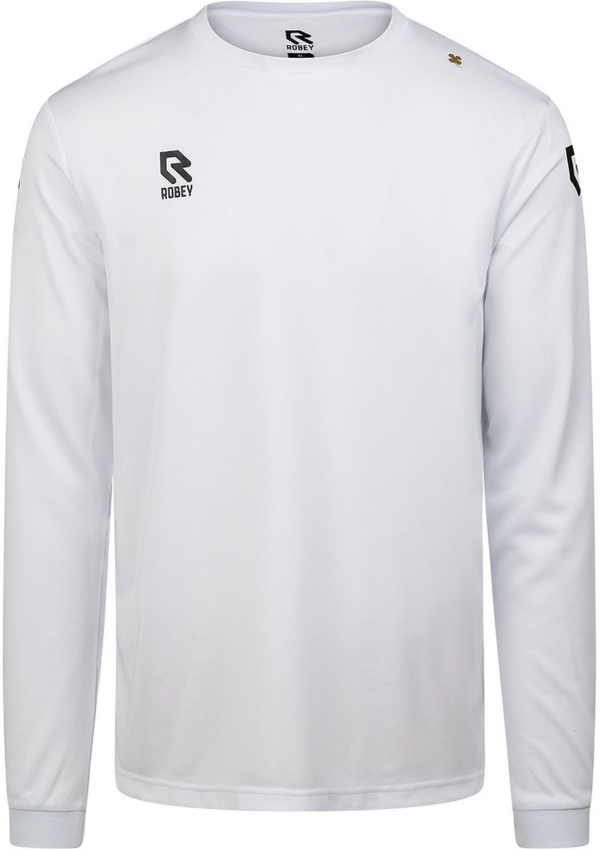 849x1200-40 Robey Crossbar Voetbalshirt Lange Mouw Heren - Wit | Maat: L - Afbeelding 1