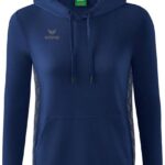 Erima Essential Team Sweatshirt Met Capuchon Dames - New Navy / Slate Grey | Maat: 40