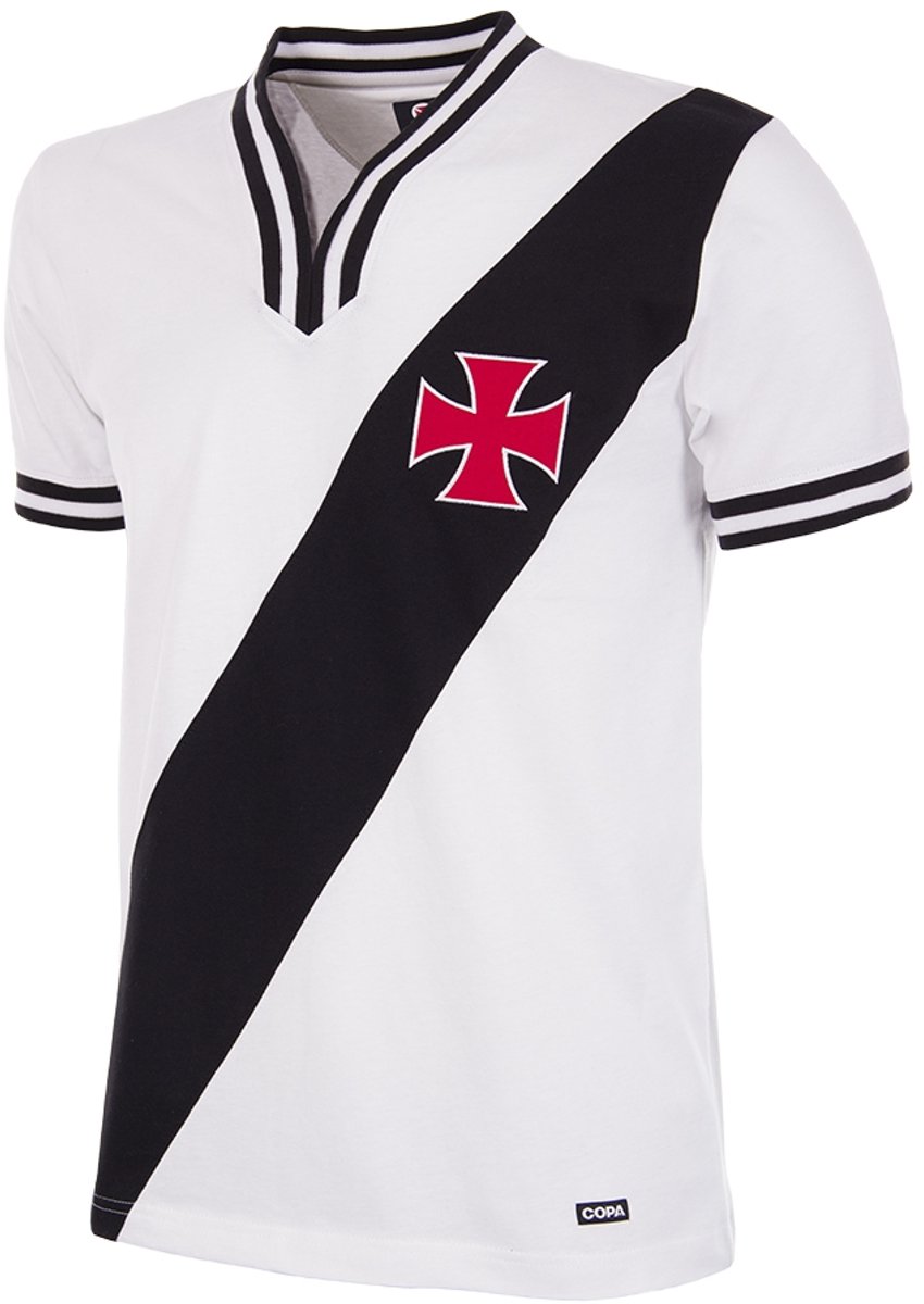 850x1200-159 COPA - Vasco da Gama Uitshirt 1975 Retro Voetbal Shirt - Heren - Wit - M - Afbeelding 1