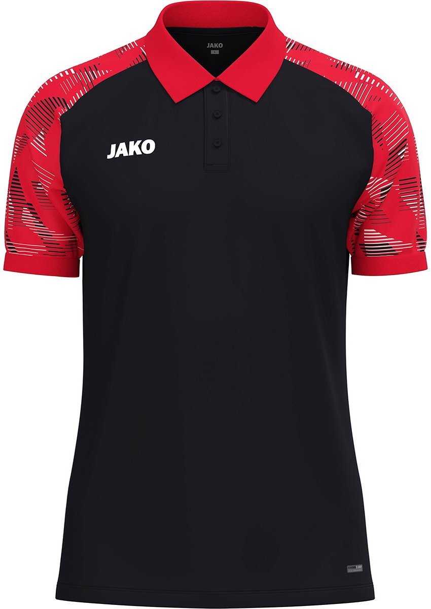 850x1200-167 Jako Sonic Polo Heren - Zwart / Rood | Maat: S - Afbeelding 1