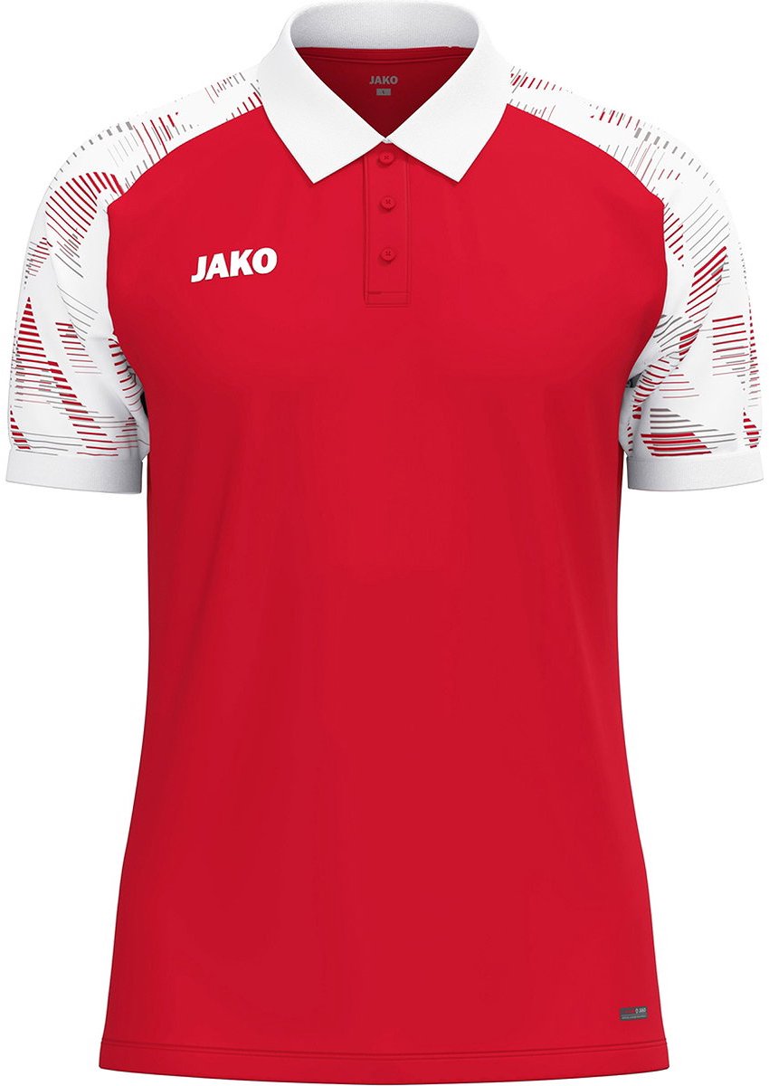 850x1200-190 Jako Sonic Polo Kinderen - Rood / Wit | Maat: 164 - Afbeelding 1